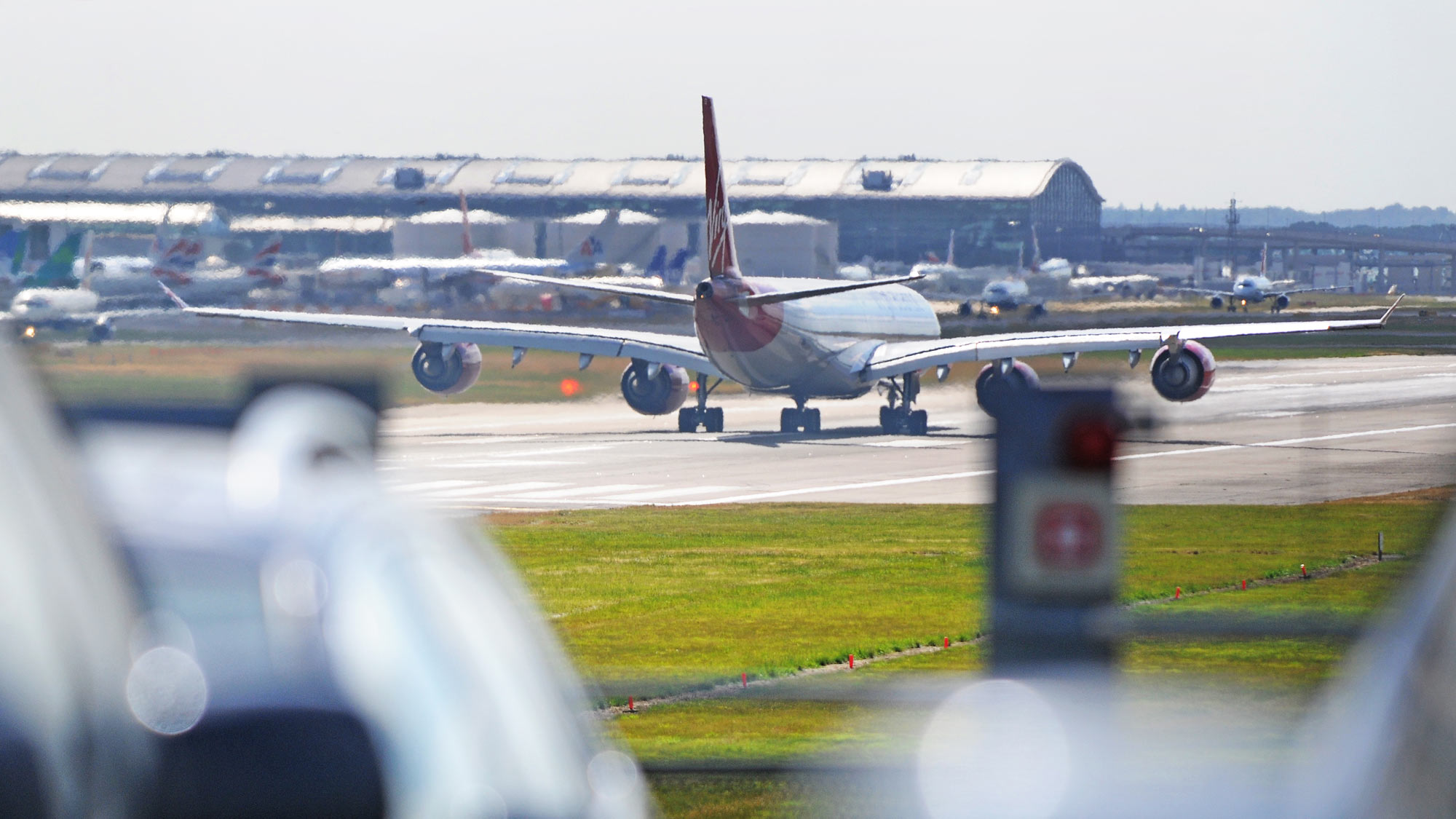 Heathrow information shows landing times of planes