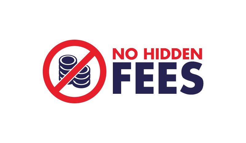 no hidden car park fees